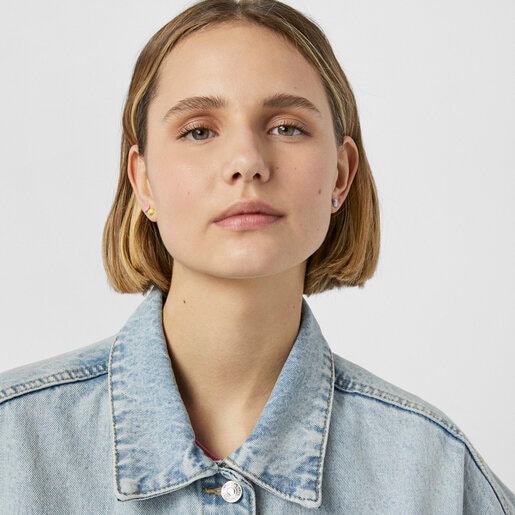 Pack de aretes con motivos de esmalte de colores TOUS Joy Bits