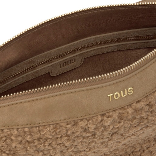 Bolso de hombro camel TOUS Halfmoon