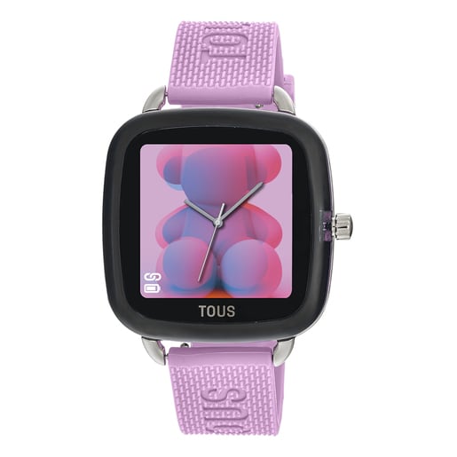 Relógio smartwatch com correia em silicone rosa D-Connect