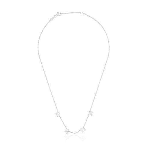Short silver Necklace with motifs TOUS Mama