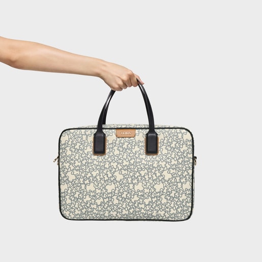 Kaos Mini beige and black briefcase