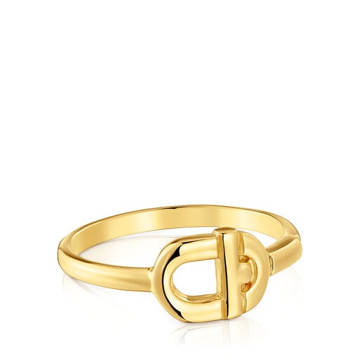 Small Ring with 18kt gold plating over silver TOUS MANIFESTO