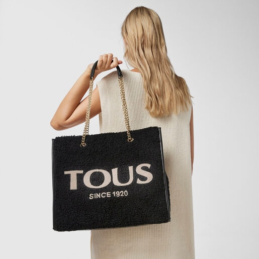 Черная сумка-шоппер Amaya Warm большого размера