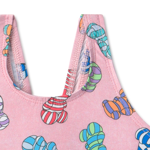 Girls one-piece swimsuit in Candy pink
