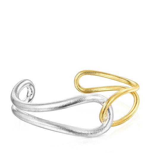 Tous Hav - Otwarta bransoletka z żółtego srebra Vermeil i srebra