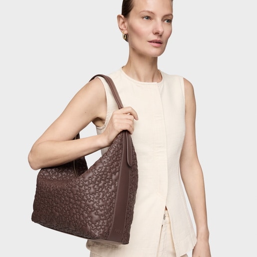 Sac à bandoulière marron grand TOUS Puffy Bear