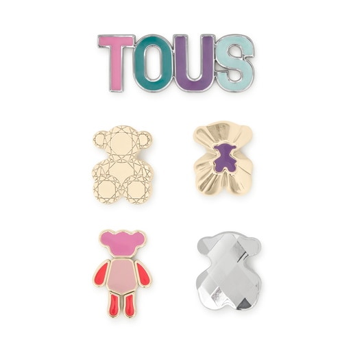 Pack of gold-colored Pins TOUS Bear Style