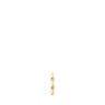 Hoop earring with gold balls and diamonds Les Classiques