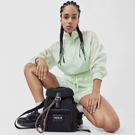 Small black TOUS Empire Cotton Backpack