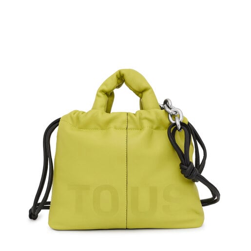 Borsa monospalla media in pelle verde lime TOUS Cloud