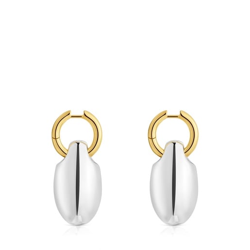 Aretes aro largos bicolor Warm