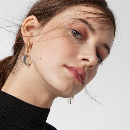 עגילי לואה נופלים בשילוב ירח