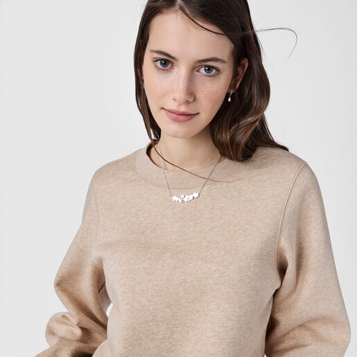 Колье Nocturne с серебряными фигурками и жемчугом