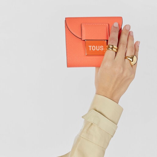Orange TOUS Sylvia Flap Card Wallet