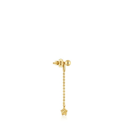 Long individual Earring with 18kt gold plating over silver TOUS Grain