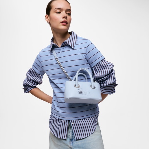 Small grayish blue City bag TOUS Poppy