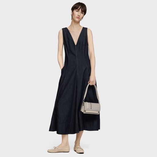 תיק צד Audree Pasadas קטן בצבע בז'