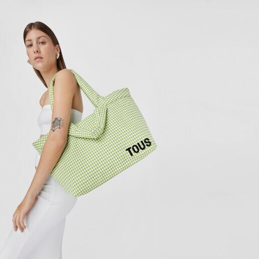 תיק סל TOUS Carol Vichy גדול ירוק