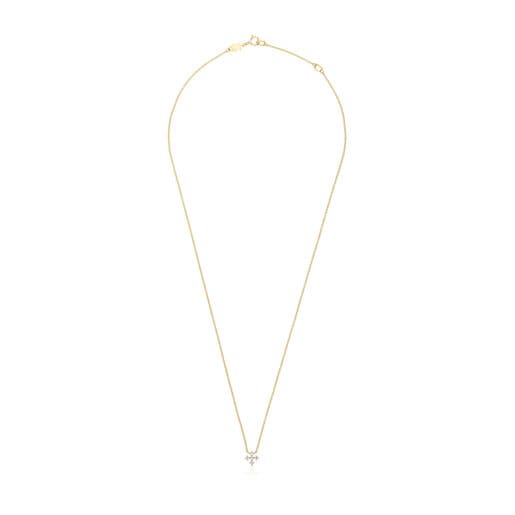 Collaret creu d'or i 0,08 ct de diamants Les Classiques