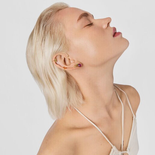 עגיל הליקס Virtual Garden מוורמיל כסף בשילוב אבני חן