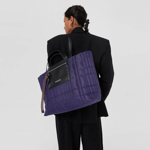 Prada System Padded Shoulder Bag - Purple