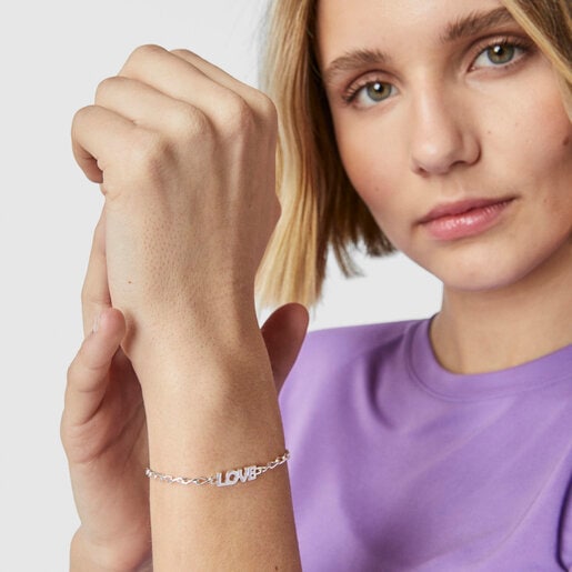 צמיד Love של TOUS Crossword בצבע לילך