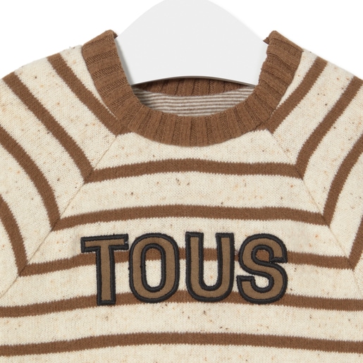 Boys outfit in Brown ecru