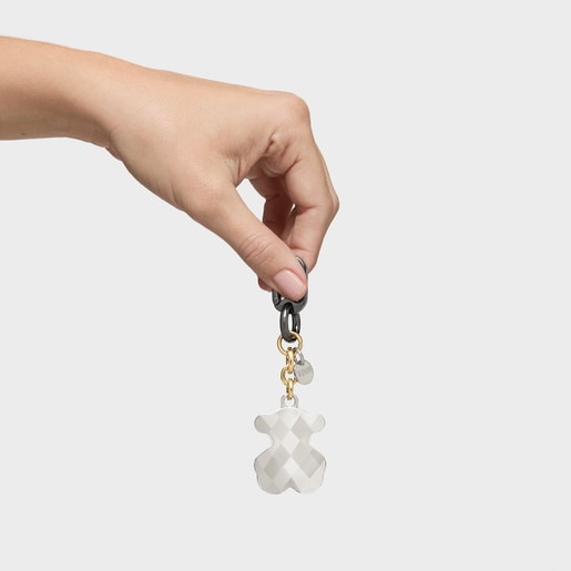 Llavero plateado TOUS facet bear