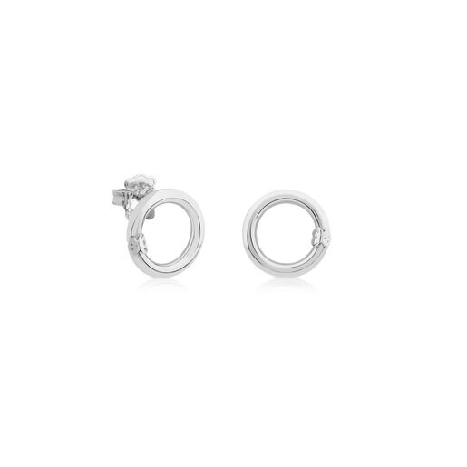 Small Silver Hold Earrings