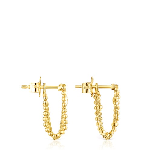 Aretes de oro con cuatro cadenas Cool Joy