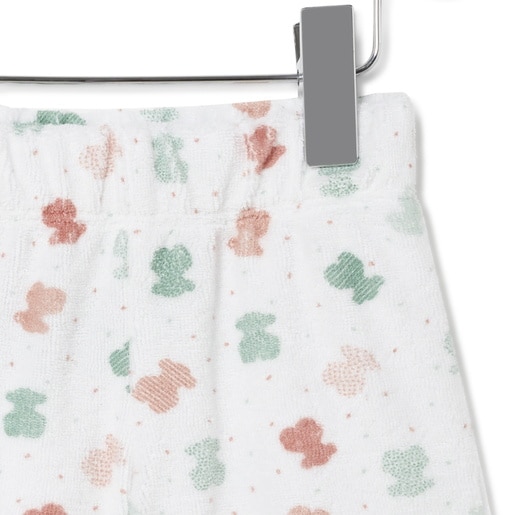 Terry cloth baby outfit in Joy white