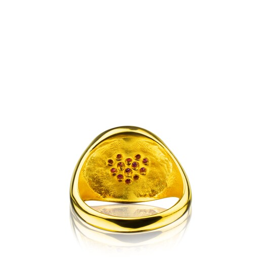 Anillo Bahia con baño de oro 18 kt sobre plata