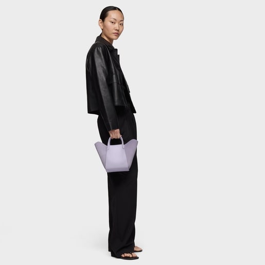 Small mauve Tote bag TOUS Tulip