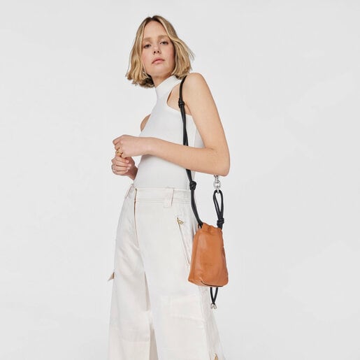 Mini bolso de piel cuero TOUS Cloud