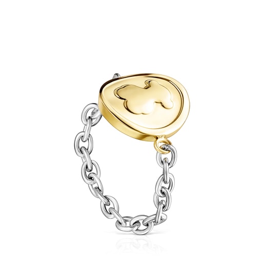 Кольцо-цепочка TOUS Good Vibes из стали двух оттенков