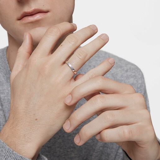 خاتم زفاف من الذهب الأبيض مقاس 3 ملم من تشكيلة TOUS Alianzas