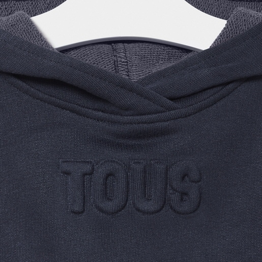 Vestido de bebé niña con capucha Classic marino