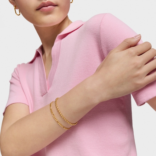 Silver Vermeil TOUS Chain curbed Bracelet