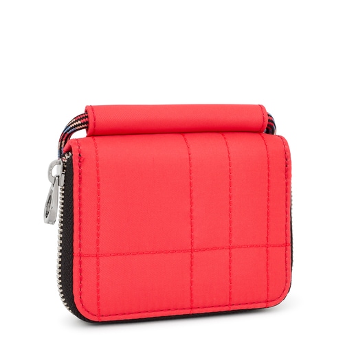 Porta-moedas pingente TOUS Empire Padded coral