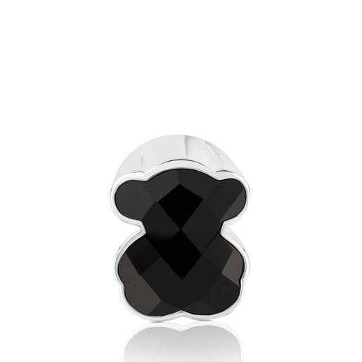 Silver TOUS Color Ring with faceted Onyx