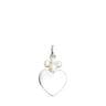 Silver Real Sisy heart Pendant with Pearls