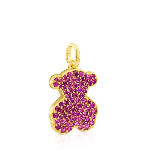 Gold Icon Pendant with Ruby