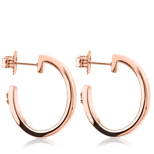 Boucles d'oreilles anneaux Lio en Argent Vermeil Rosé