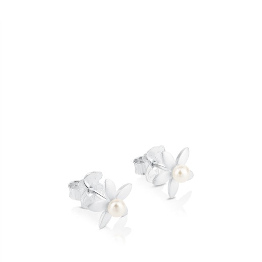 Silver Spring Earrings with Pearl