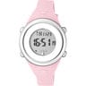 Steel Soft Digital Watch with pink Silicone strap