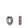 Silver TOUS Fantasy Earrings with multicolor Sapphires