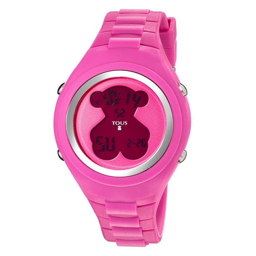 Silla Caso Wardian Marina Reloj digital New Cub de silicona rosa | TOUS