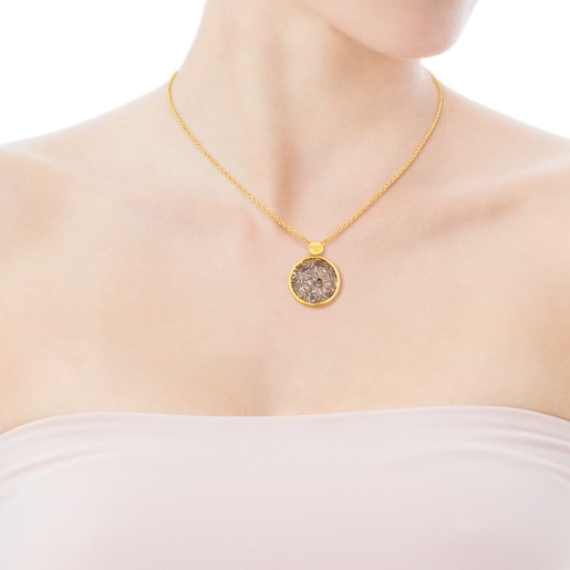 Halskette Rosa d'Abril aus Vermeil-Silber