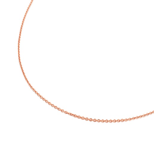Cadena larga TOUS Chain de Plata vermeil rosa, 100 cm.