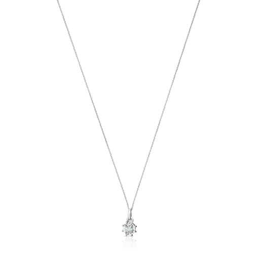 Collier Les Classiques rosace moyenne en Or blanc et Diamant